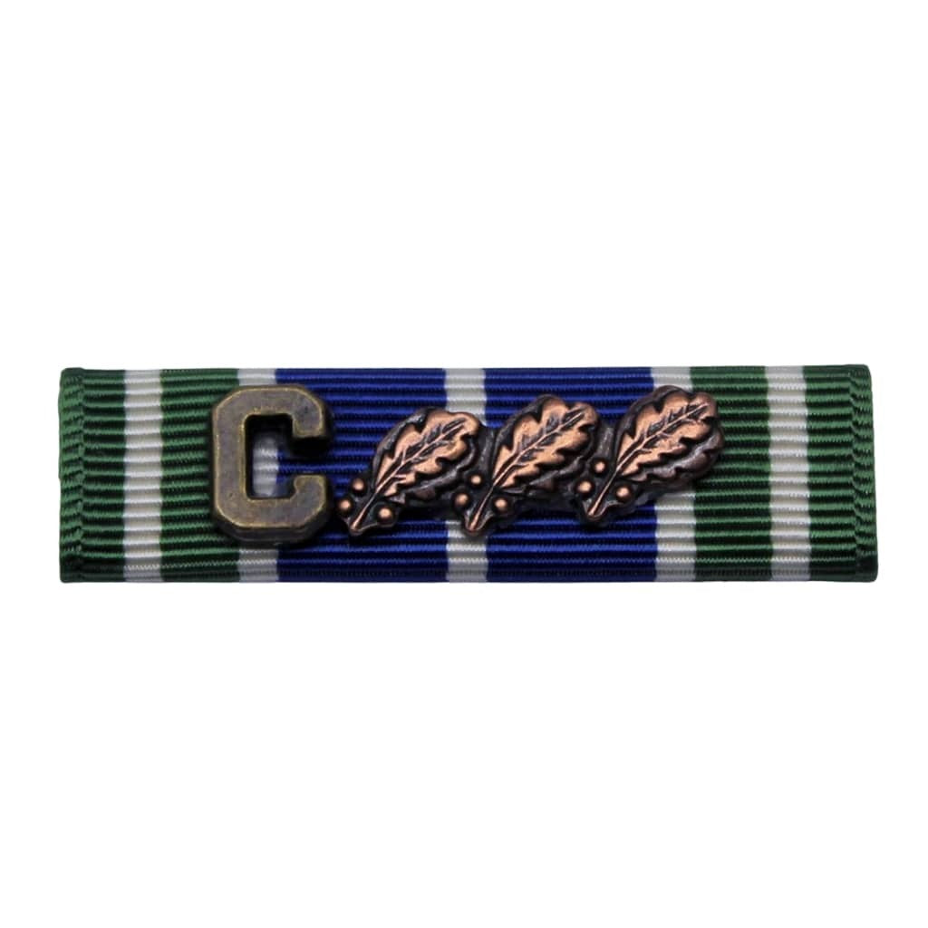 AAM ribbon  with 'C' and 3 bronze oak leafs on a white background