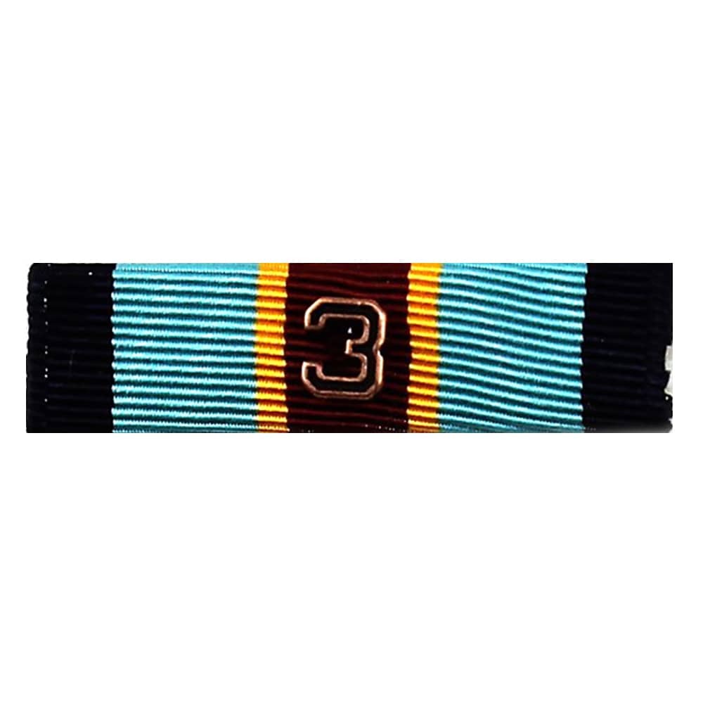 Army Overseas Service Ribbon featuring a metallic gold number 3 in the center.