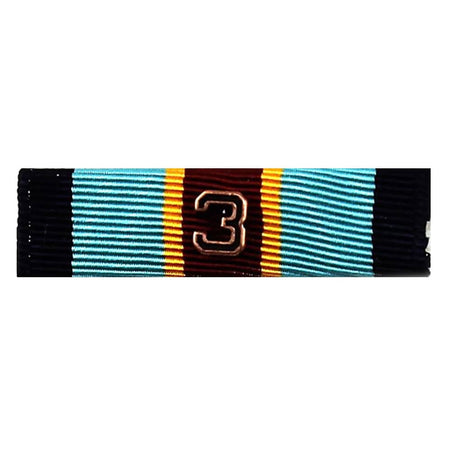 Army Overseas Service Ribbon featuring a metallic gold number 3 in the center.