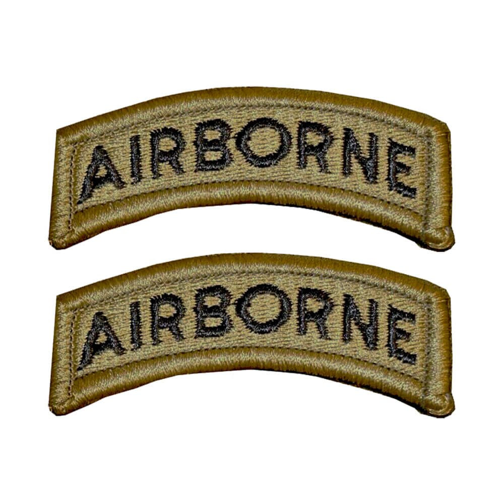 Army Airborne OCP Tab With Hook Fastener Set of 2