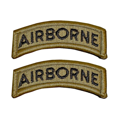 Army Airborne OCP Tab With Hook Fastener Set of 2