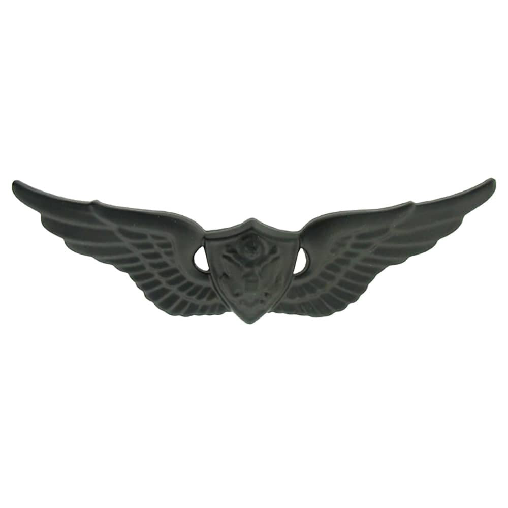 Army Aviation Basic Aircraft Crewman Badge Black Metal Pin-On