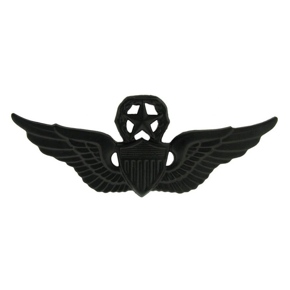 Army Aviation Master Badge | Black Metal Pin-On Flight Insignia