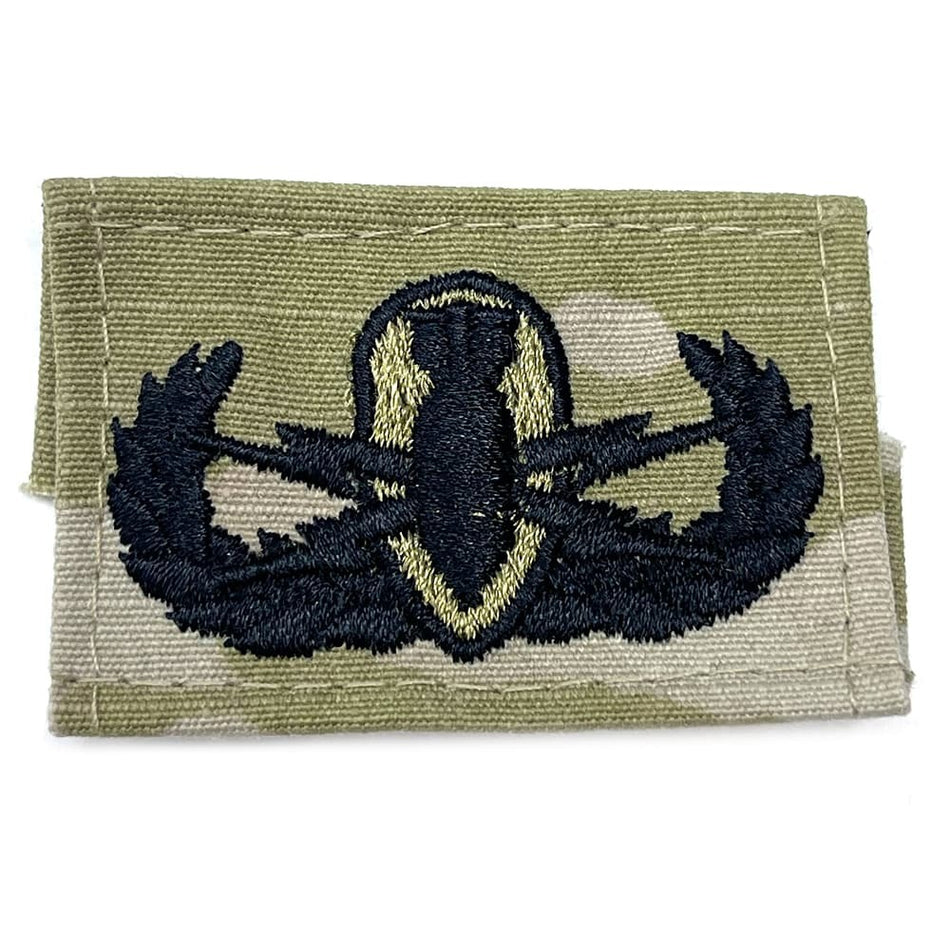 Army Basic EOD Badge  Embroidered patch with an anchor design on a green background