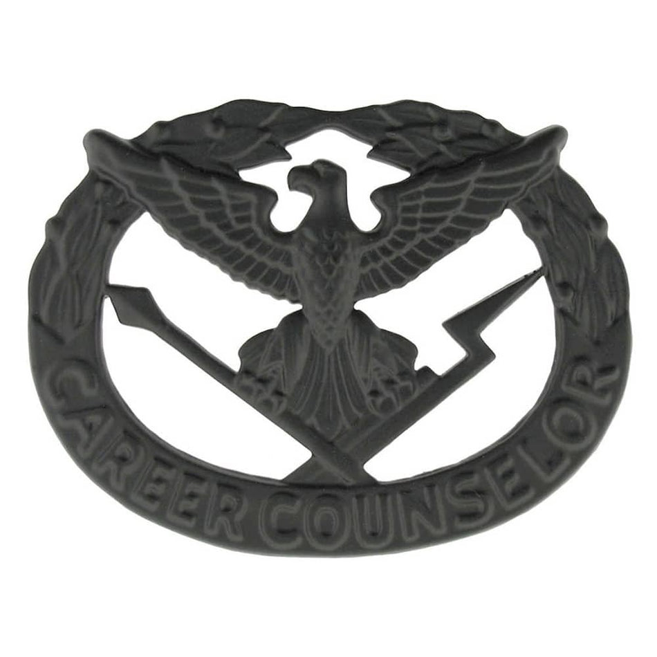 Army Career Counselor Badge Black Metal Pin-on
