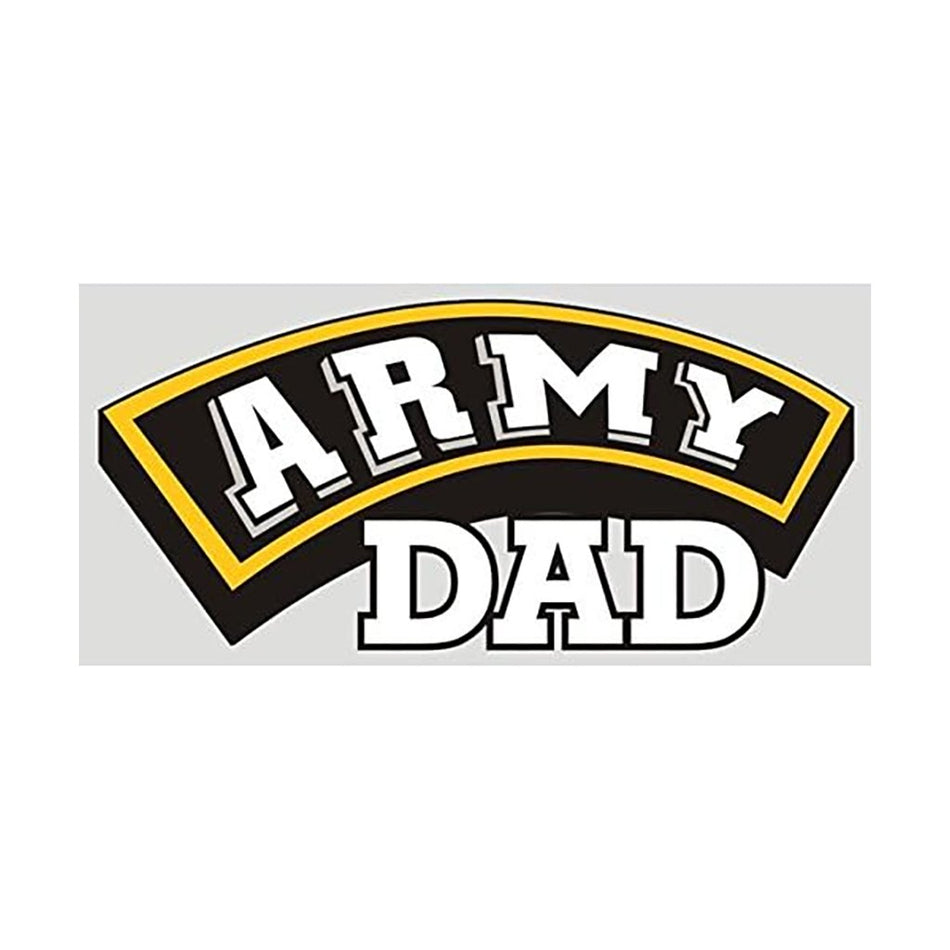 Army Dad Black and Yellow Block Letters Decal