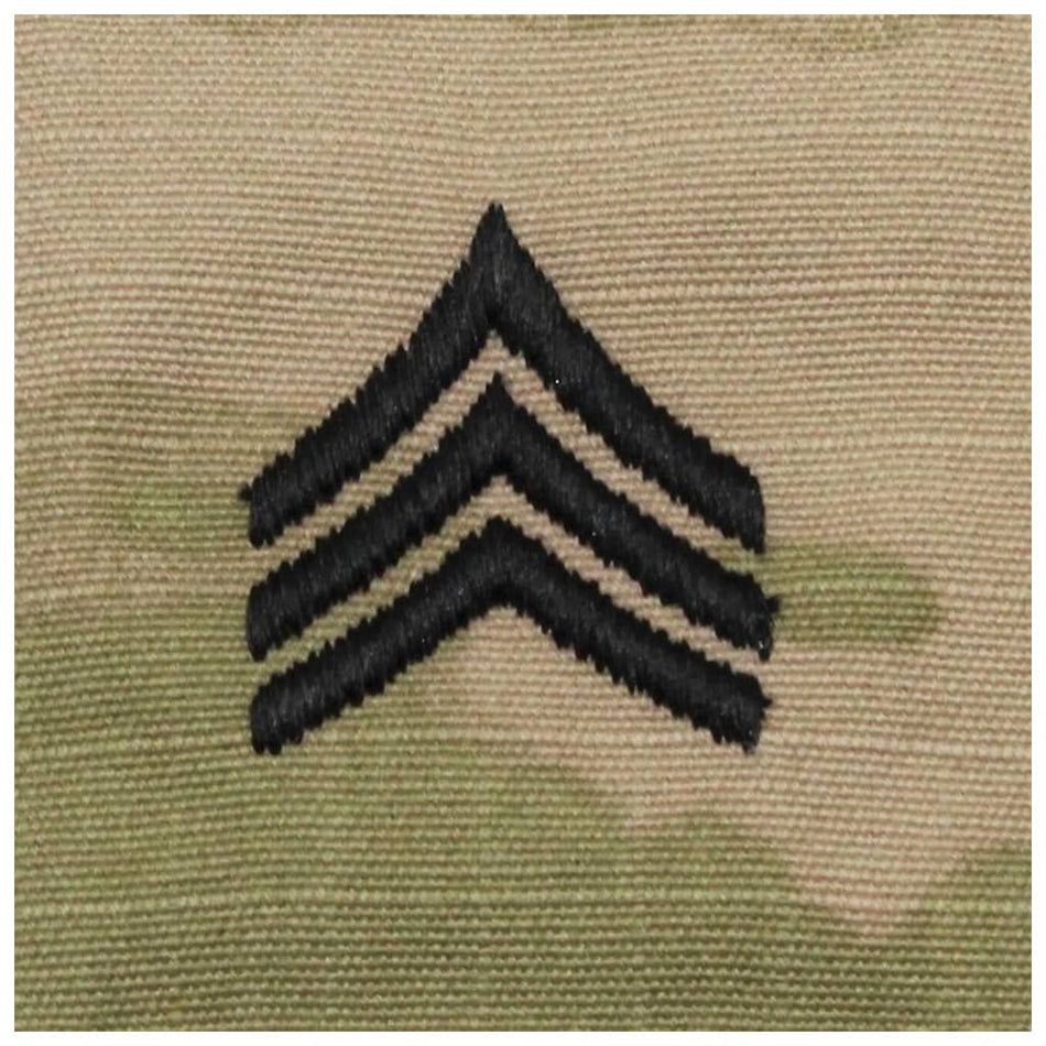 Sergeant Patch Rang Army Sergeant Rank Patches and Pins for OCP and AGSU Uniforms – Bradley ...
