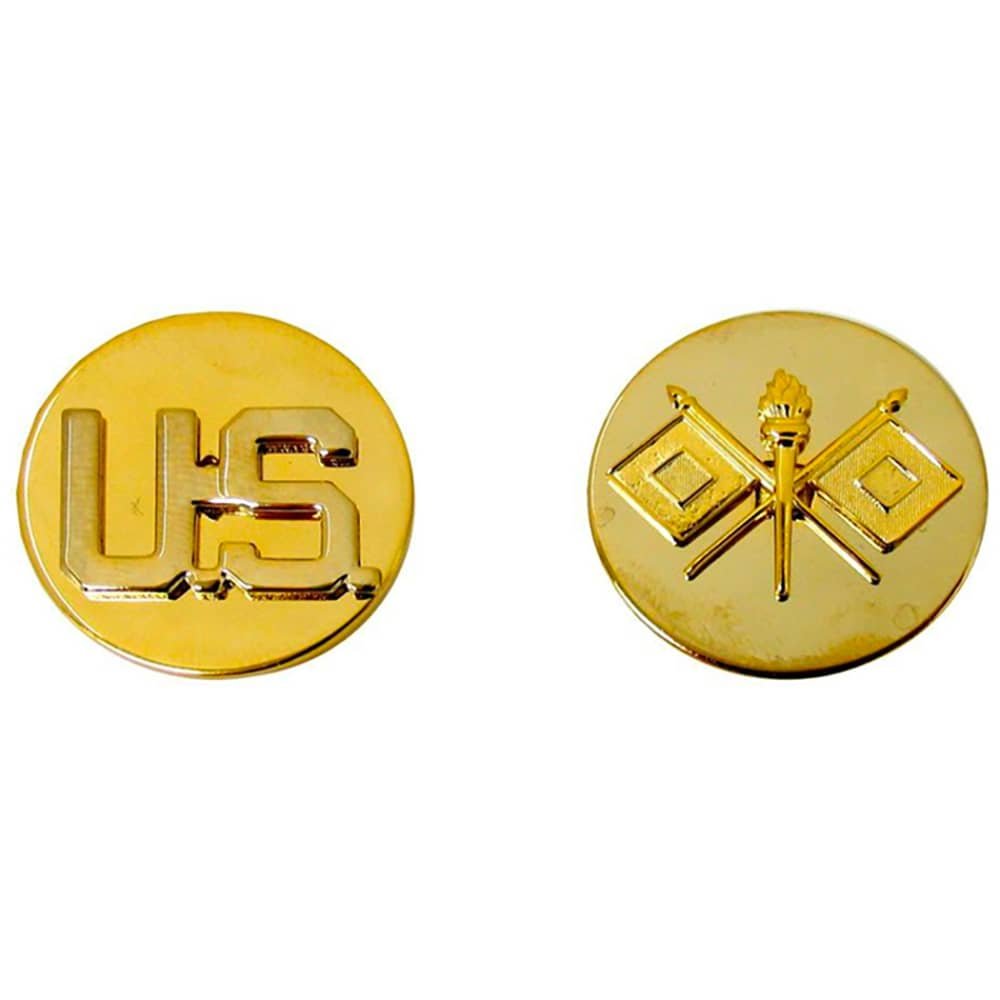 Signal Branch Insignia Army Enlisted and US Collar Pins