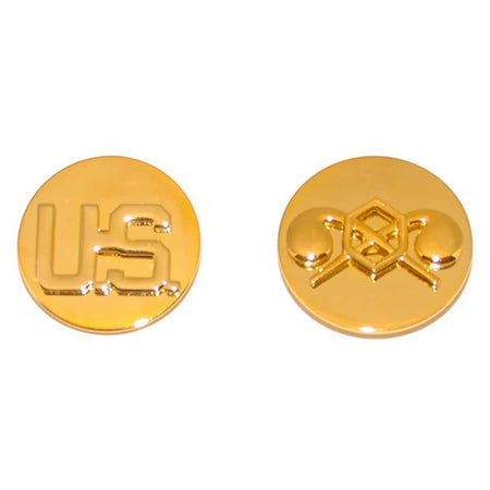 Chemical Branch Insignia Army Enlisted and US Collar Discs
