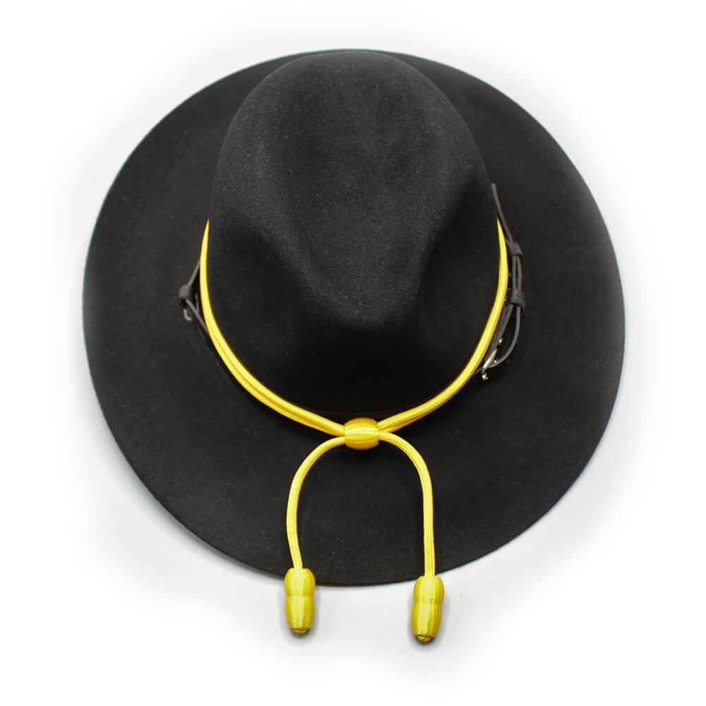 Army Enlisted Hat Cord Gold With Yellow Acorns on Hat
