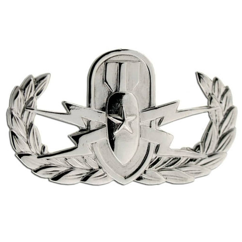 Miniature EOD Explosive Ordinance Disposal Senior Dress Badge - Brite