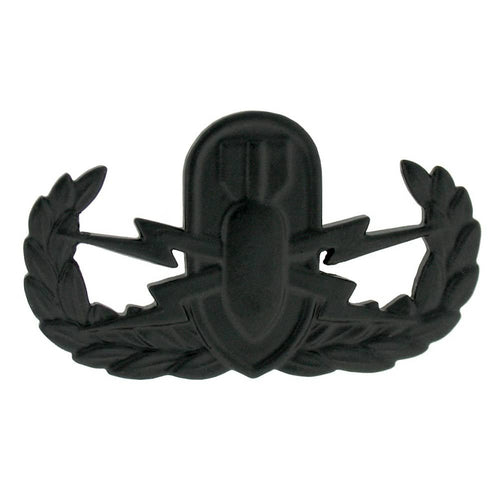 Army EOD Badge – Basic Explosive Ordnance Disposal Black Pin-On Insignia