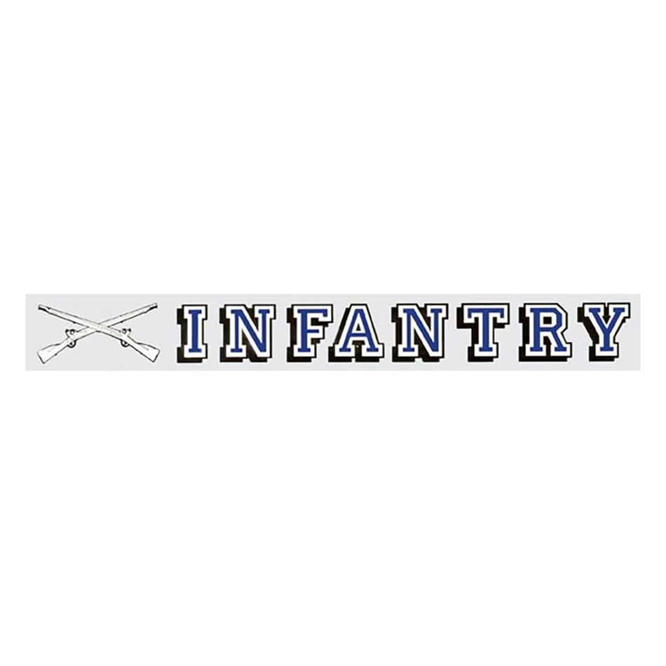 Army Infantry with Crossed Rifles Window Strip Decal 15 x1.75