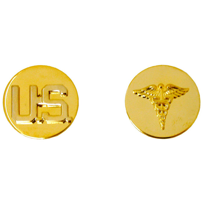 Army Medical Corps Enlisted Branch Insignia – Collar Devices with “U.S.” Pin