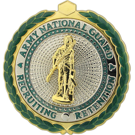 Army National Guard Recruiting and Retention Badge on a white background