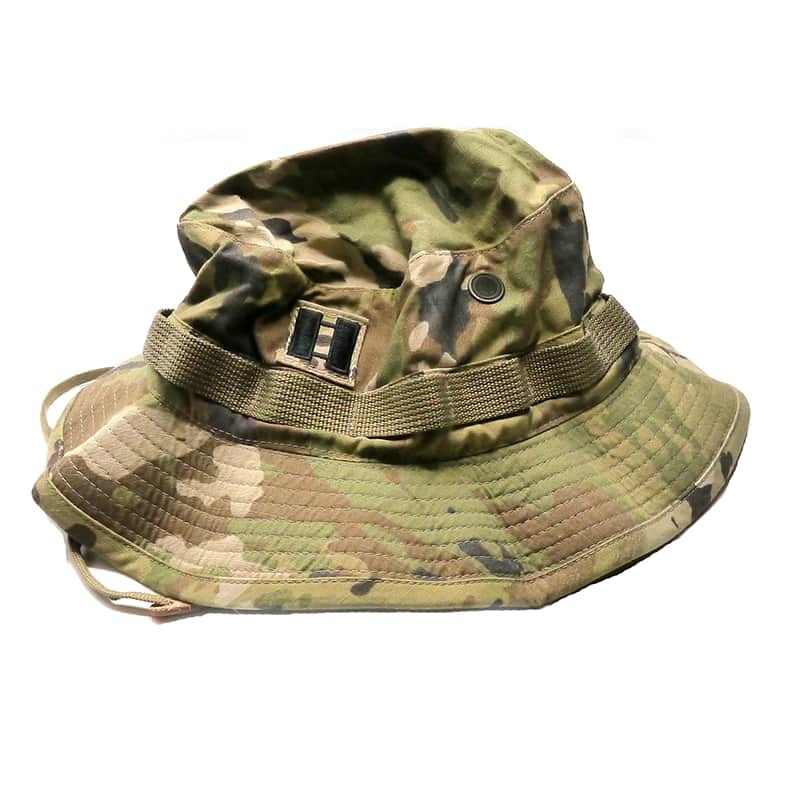 Army OCP Boonie Hat with a strap on a white background