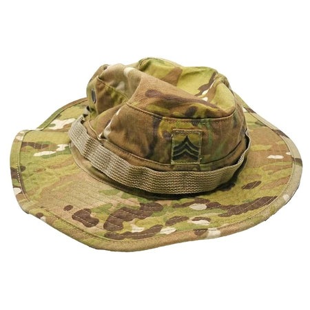Army OCP Boonie Hat with a rank insignia on a white background