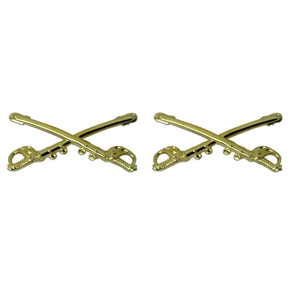 Cavalry Branch Insignia Army Officer Pins - Pair