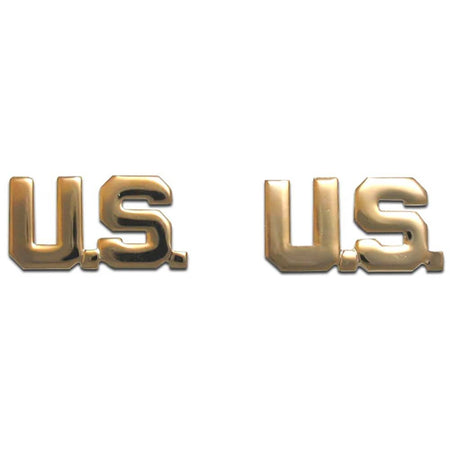 Army Officer US Letters Insignia Pin-On - Pair