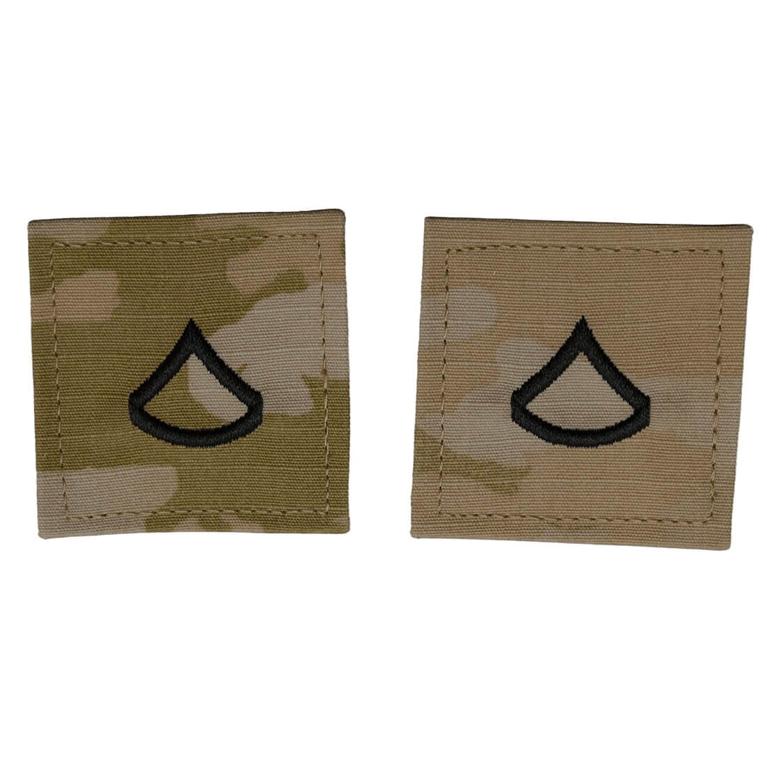 PFC Private First Class Army Rank OCP Patch With Hook Fastener - Pair