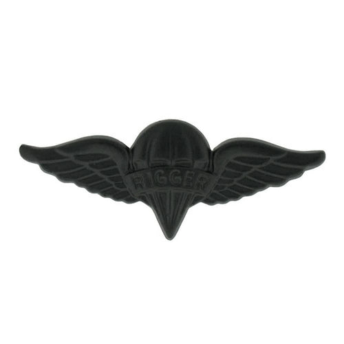 Army Pararigger Badge Black Metal Parachute Rigger Pin-On