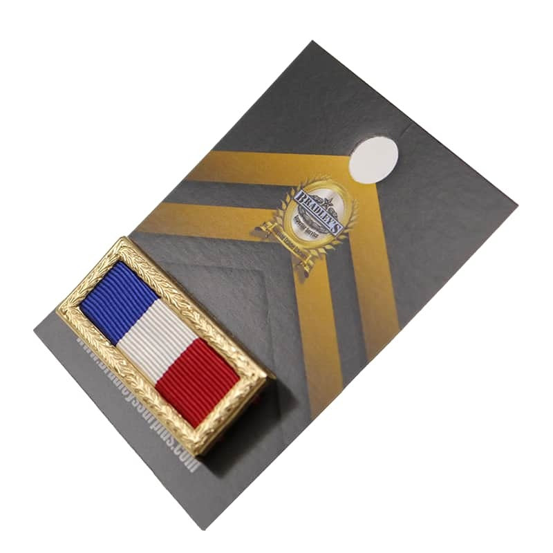 Army Philippine Unit Citation Ribbon on a gray card with gold stripes