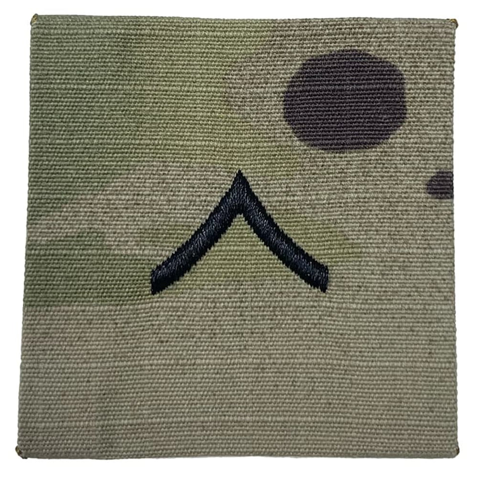 Army Private PVT Sew-On Rank Patch for OCP Uniforms – 2x2 Scorpion W2