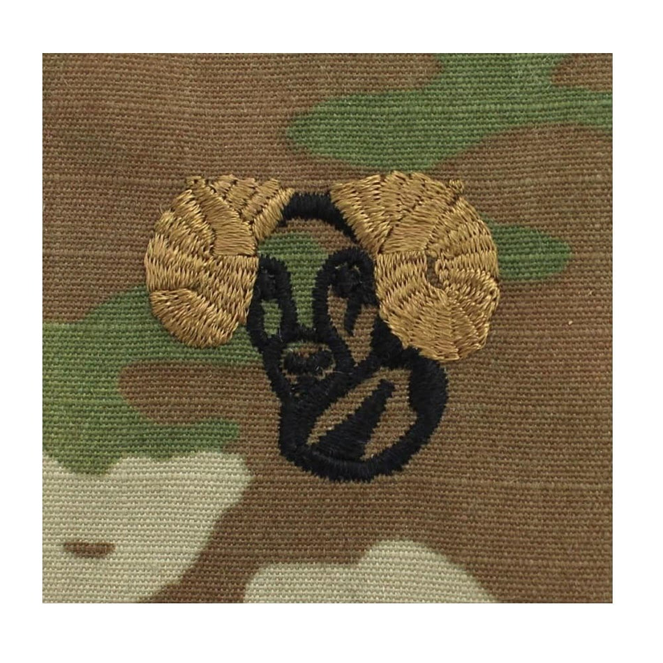 Army Rams Head Badge OCP Sew on Patch on a white background