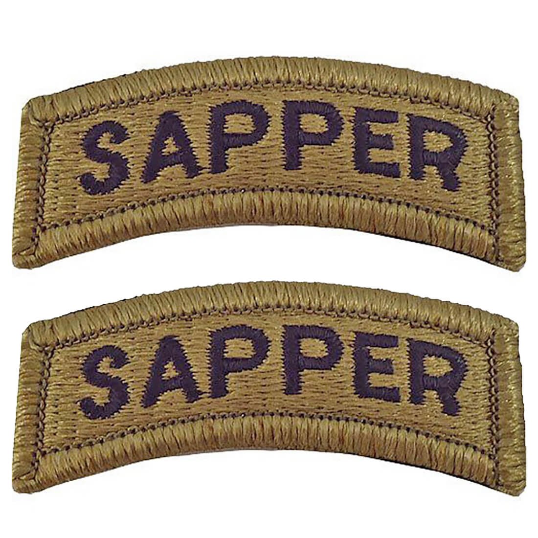 Army Sapper OCP Tab With Hook Fastener - Set of 2