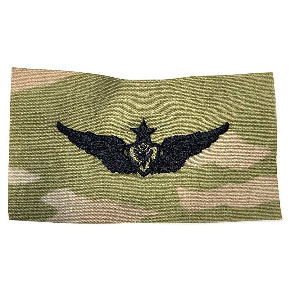 Army Senior Aviation Badge with black emblem on a white background