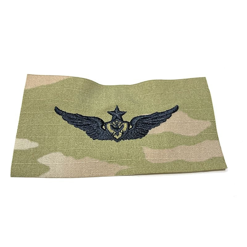 Army Senior Aviation Badge patch with an embroidered emblem on a white background