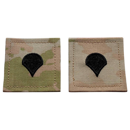Specialist SPC E-4 Army Rank OCP Patches 2x2 With Hook Fastener - Pair