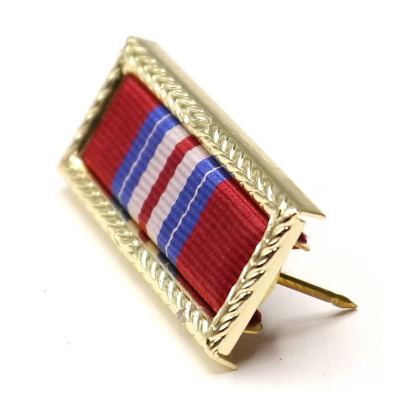Army Valorous Unit Citation Award with gold frame and red, white, and blue stripes on a white background