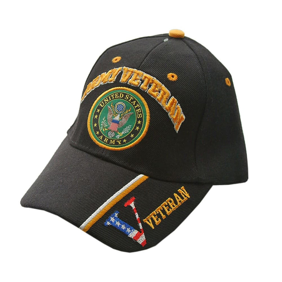 Army Veteran Black Cap