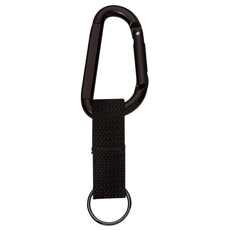Jumbo 80mm Carabiner With Web Strap Black