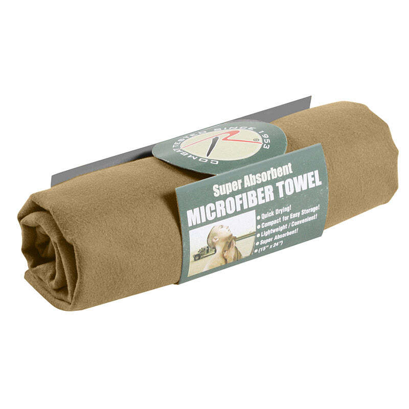 Rothco Coyote Brown Microfiber Towel 15" x 24"