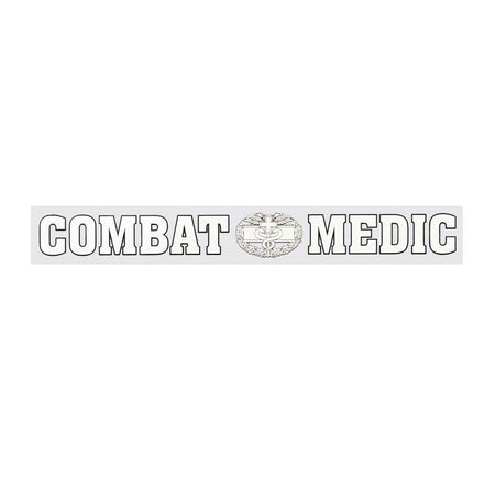 Sticker with 'COMBAT MEDIC' text and emblem on a white background