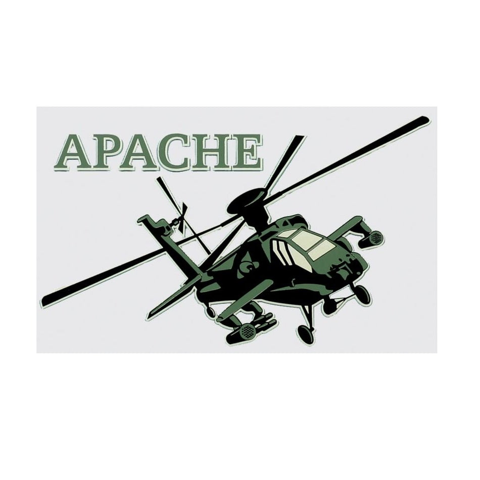 Apache Helicopter Decal 5.75" x 3.75"