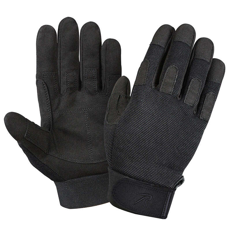 Black Rothco Lightweight All Purpose Duty Gloves