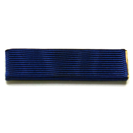 A dark blue ribbed ribbon bar with a gold-colored tip, shown horizontally on a plain white background.