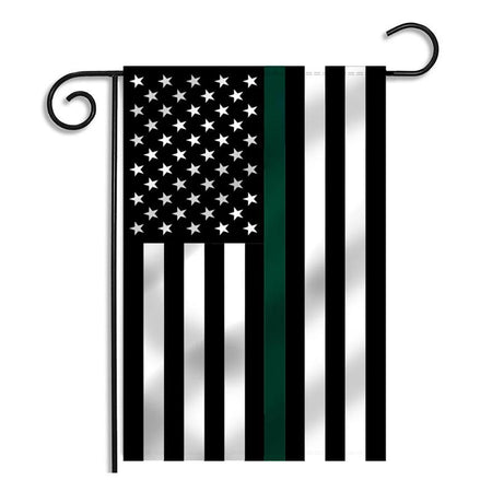 American Thin Green Line Garden Flag