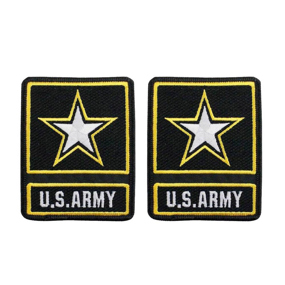 U.S. Army with Star Patch 2.5 x3. 25 Inch - Set of 2