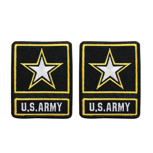 U.S. Army with Star Patch 2.5 x3. 25 Inch - Set of 2
