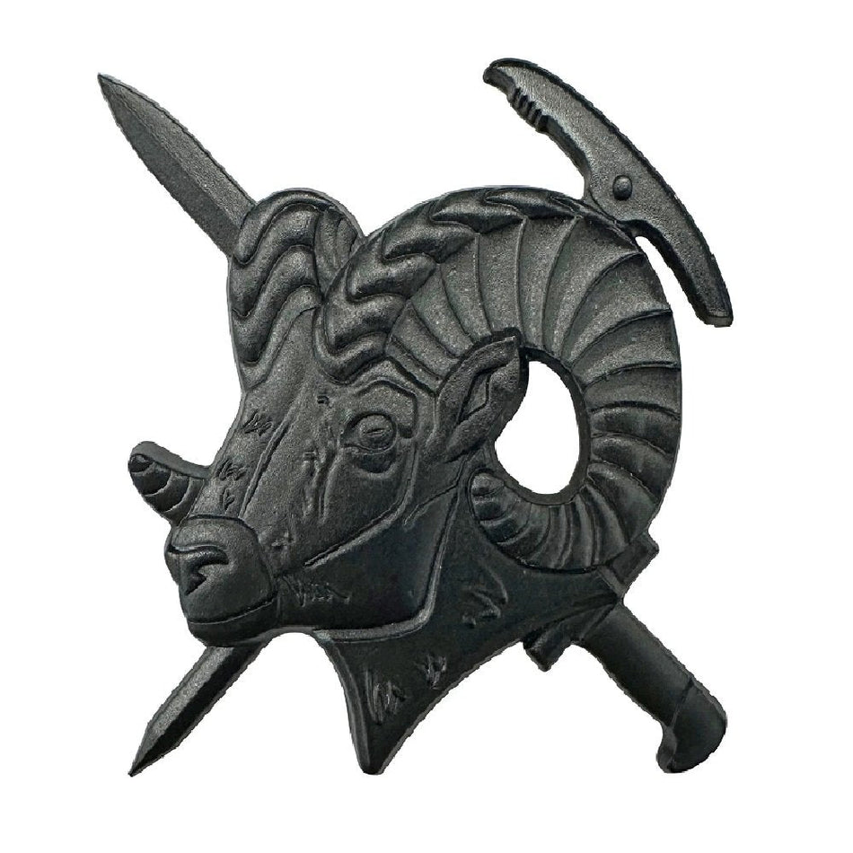 Mountaineering Badge Full Size Black Metal 