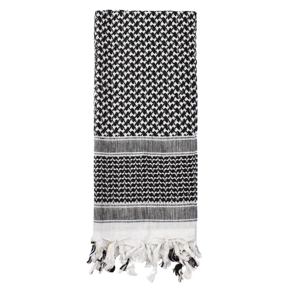 Black and White Rothco Shemagh Tactical Desert Keffiyeh Scarf