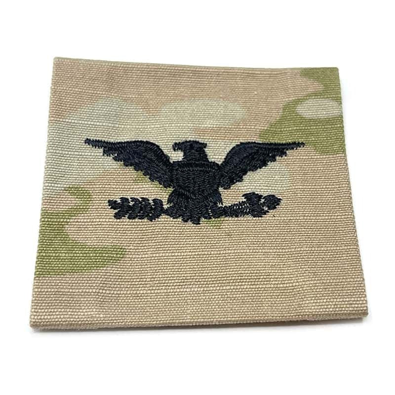 COL Colonel Army Rank Sew-On OCP Patch with an eagle emblem on a white background