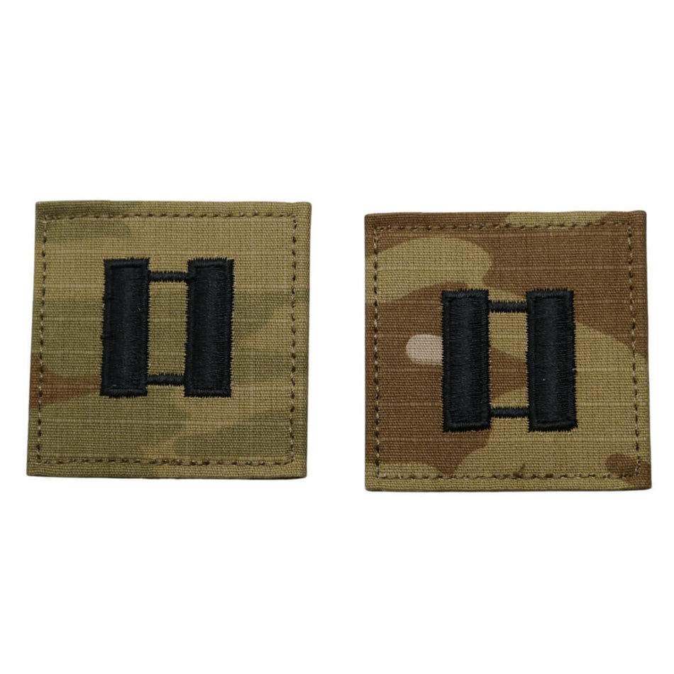 CPT Captain Army Rank OCP Patch with Hook Fastener - Pair