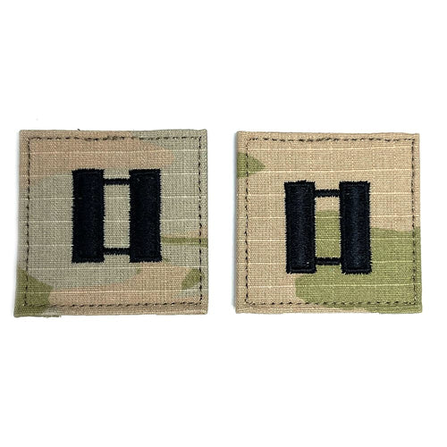 CPT Captain Army Rank OCP Patch with Hook Fastener - Pair