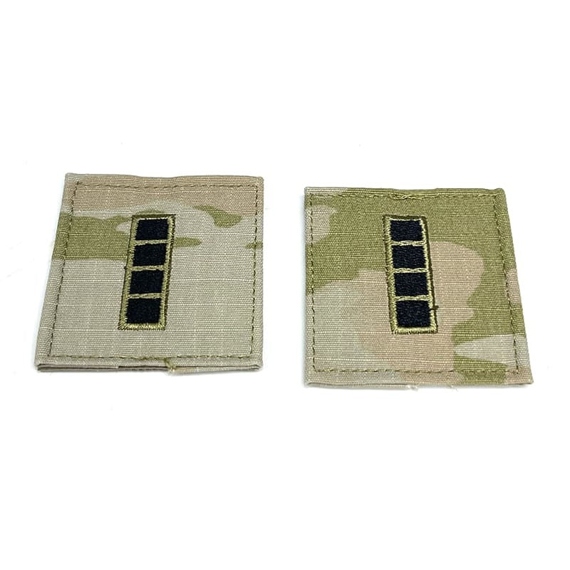 Two CW4 Chief Warrant Officer 4 Rank OCP Patches on a white background