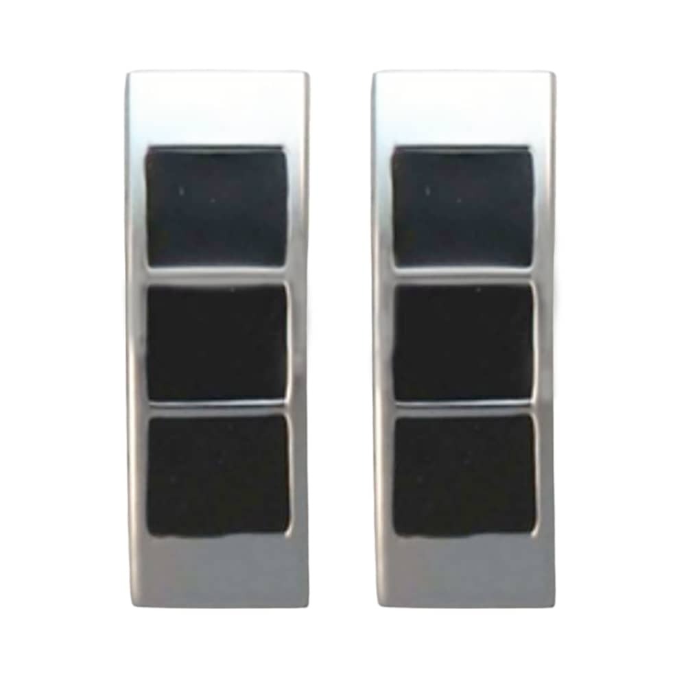 CW3 Army Rank Pins with three stacked black square inlays, shown against a plain white background.